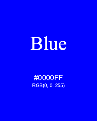 Blue, hex code is #0000FF, and value of RGB is (0, 0, 255). HTML Color Names. Download palettes, patterns and gradients colors of Blue.