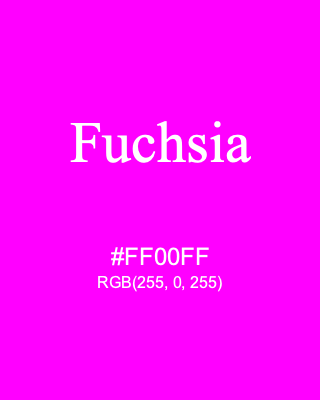 Fuchsia, hex code is #FF00FF, and value of RGB is (255, 0, 255). HTML Color Names. Download palettes, patterns and gradients colors of Fuchsia.