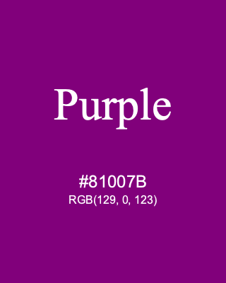 Purple, hex code is #81007B, and value of RGB is (129, 0, 123). Lego colors. Download palettes, patterns and gradients colors of Purple.