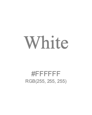 White, hex code is #FFFFFF, and value of RGB is (255, 255, 255). Lego colors. Download palettes, patterns and gradients colors of White.