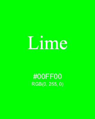 Lime, hex code is #00FF00, and value of RGB is (0, 255, 0). HTML Color Names. Download palettes, patterns and gradients colors of Lime.