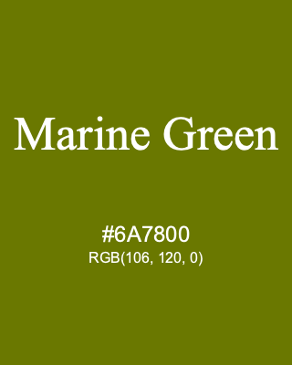 Marine Green, hex code is #6A7800, and value of RGB is (106, 120, 0). 358 Copic colors. Download palettes, patterns and gradients colors of Marine Green.