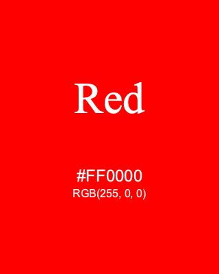 Red, hex code is #FF0000, and value of RGB is (255, 0, 0). HTML Color Names. Download palettes, patterns and gradients colors of Red.